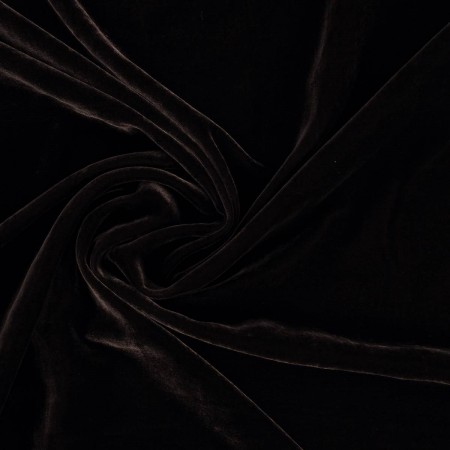 Brown viscose/silk velvet