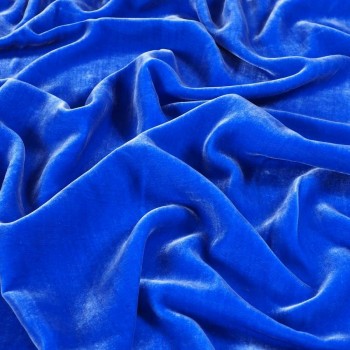 Blue turquoise laponia viscose/silk velvet