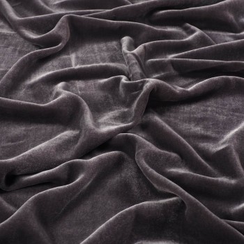 Grey laponia viscose/silk velvet