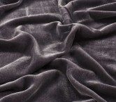 Grey viscose/silk velvet