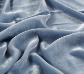 Laponia terciopelo de viscosa/seda azul claro