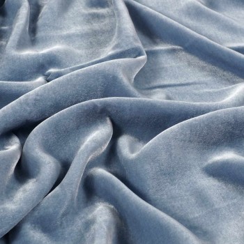 Light blue laponia viscose/silk velvet