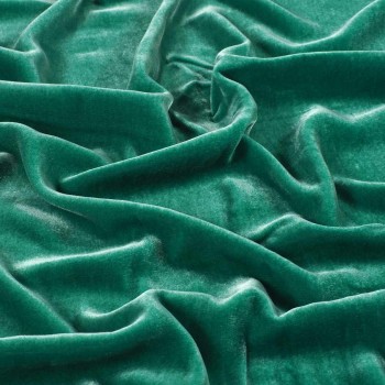 Emerald viscose/silk velvet