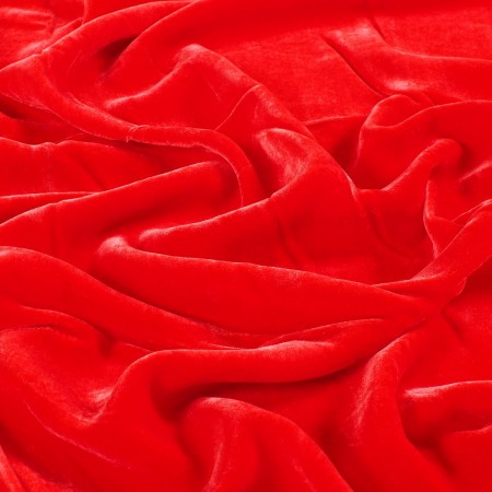 Red laponia viscose/silk velvet