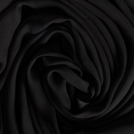 Black serata silk georgette