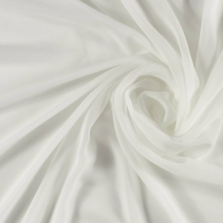 White serata silk georgette