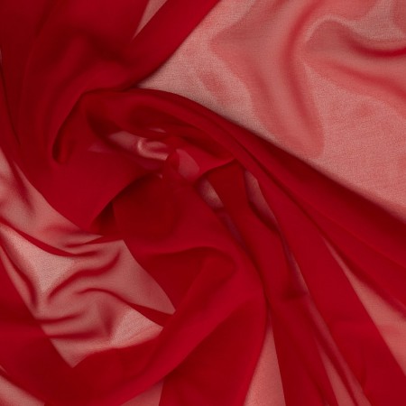Passion red serata silk georgette