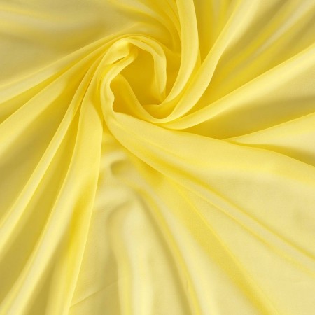 Lemon yellow serata silk georgette