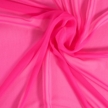 Acid fuchsia serata silk georgette