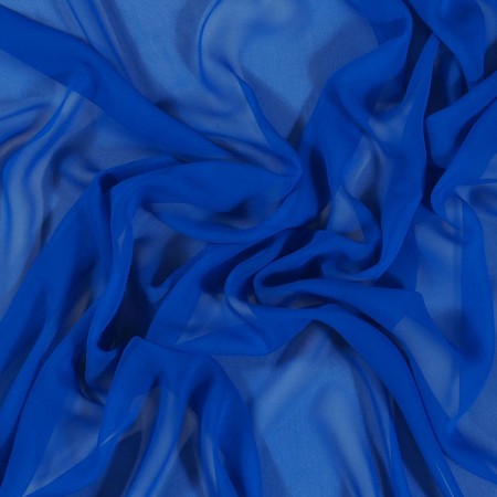 Serata georgette de seda azul majorelle