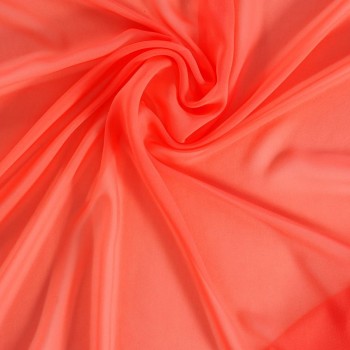 Coral serata silk georgette