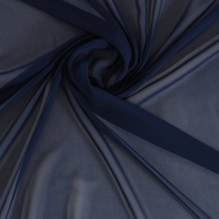 Navy serata silk georgette