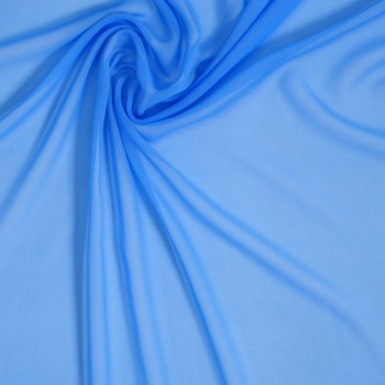 Blue serata silk georgette