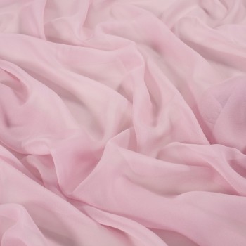 Serata georgette de seda rosa