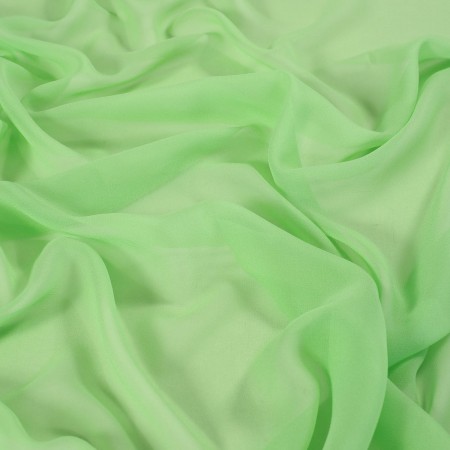 Herb green serata silk georgette