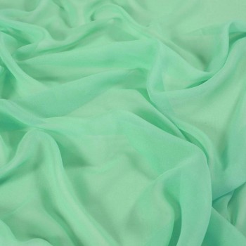 Serata georgette de seda verde