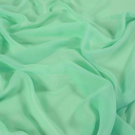 Serata georgette de seda verde