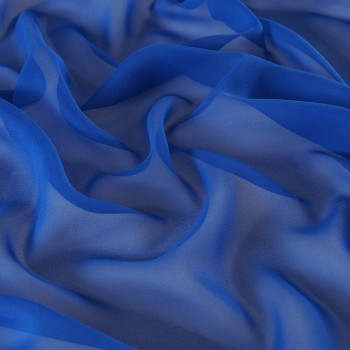Blue serata silk georgette