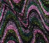 Green multicolor sequins waves