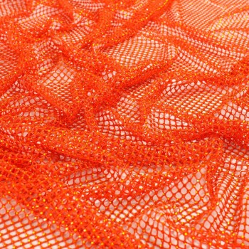 Orange net w/ beads