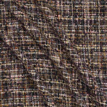 Tweed multicolor  lentejuelas negro