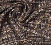 Tweed multicolor  lentejuelas  negras