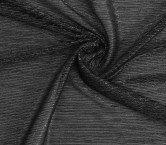 Metallic pleated jersey silver- black ground