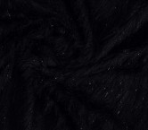 Black tejido punto de pelo lar