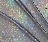 Sequins bicolor hologram plata