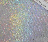 Sequins bicolor hologram plata