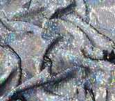 Sequins bicolor hologram plata