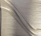 Plisado con borde lamÉ beige tul ivory foil oro