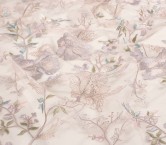 Tul bordado camelias rosa
