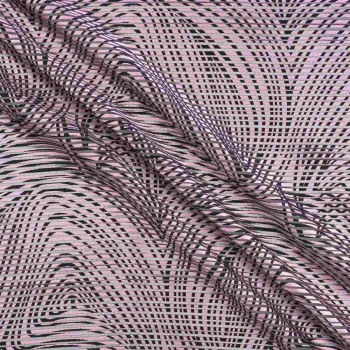 Pink opaque / transparent jacquard