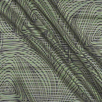 Green opaque / transparent jacquard