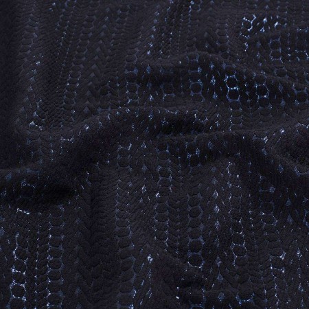Blue braid lurex jacquard