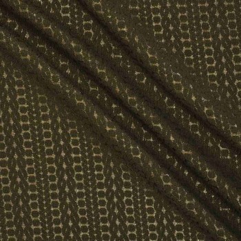 Green braid lurex jacquard