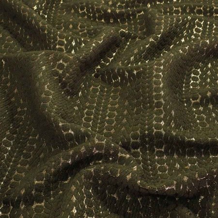 Green braid lurex jacquard