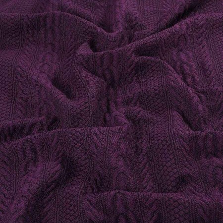 Jacquard trenza con relieve violeta