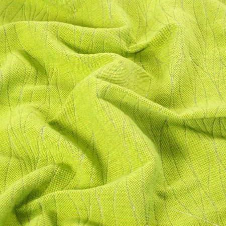 Green geometric jacquard lamÉ