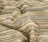 Beige brown jacquard tweed lam