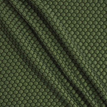 Green geometric jacquard 3d