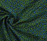Jacquard color piel animal verde azul