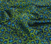Jacquard color piel animal verde azul
