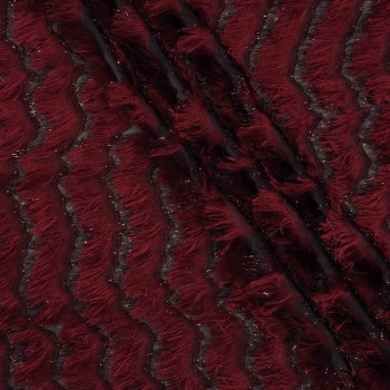 Jacquard flecos fil coupÉ burdeos