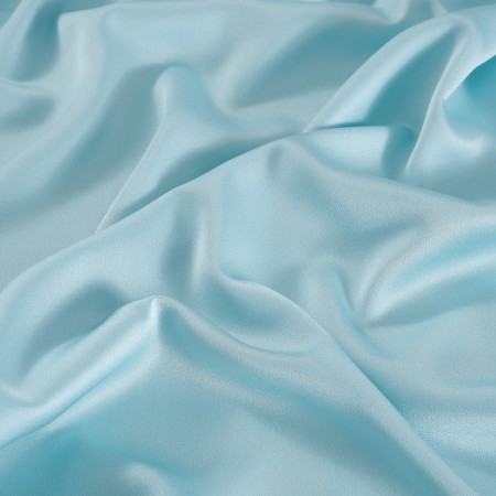 Sky blue saona satin crêpe