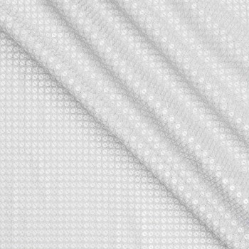 Chiffon con lentejuelas plata