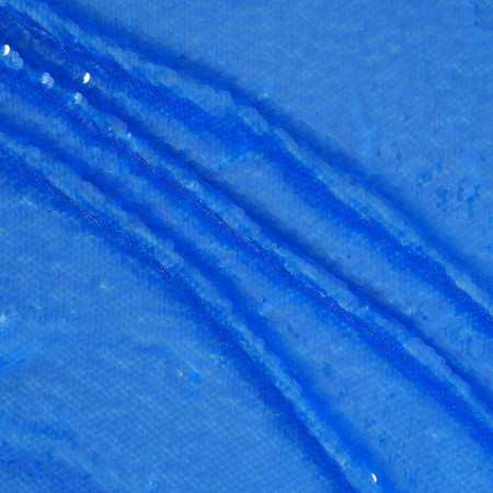 Overlapping transparent sequins azul