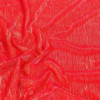 Plisado irregular foil rojo