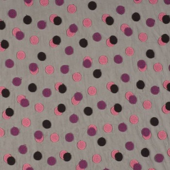 Pink multicolor dots tulle